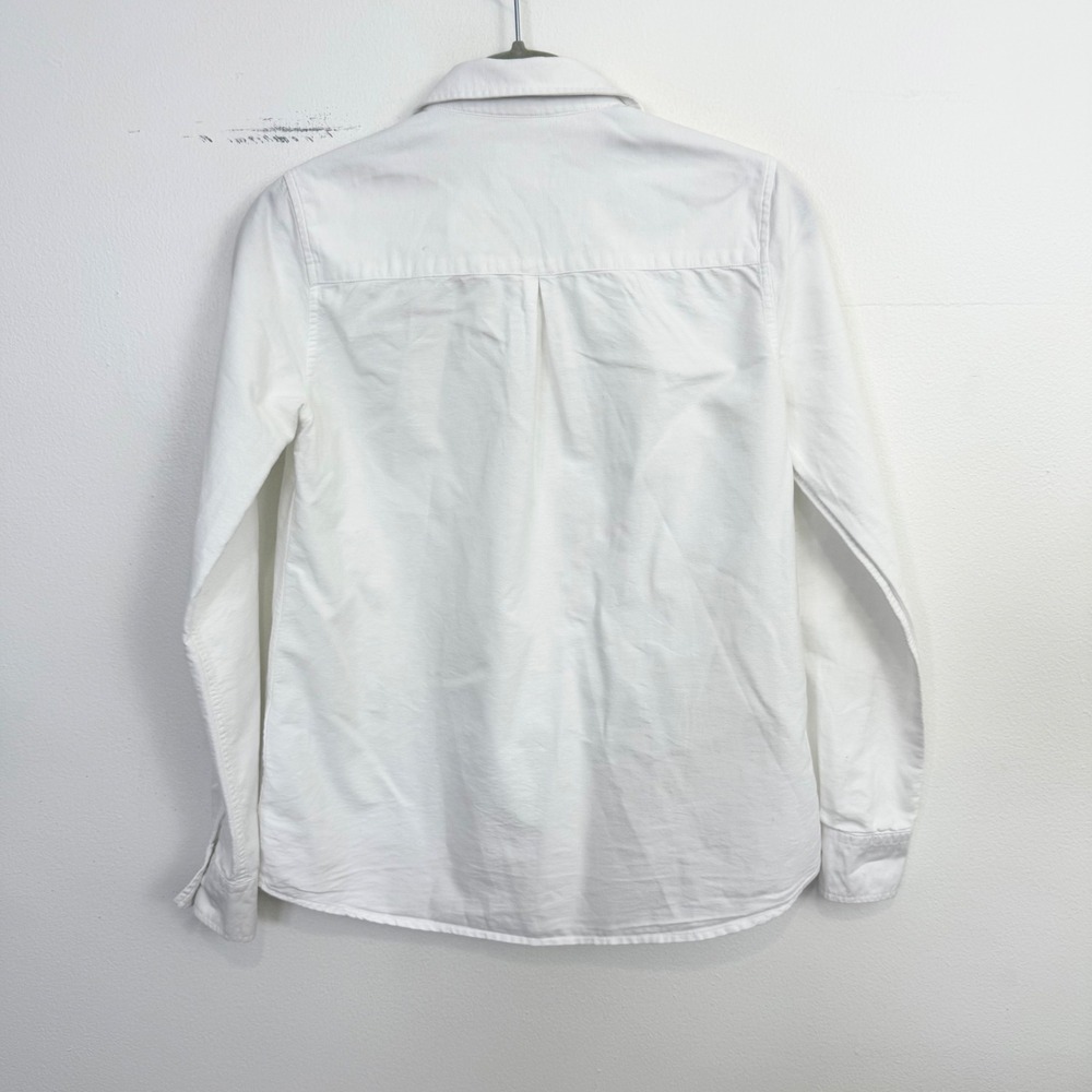 Sézane Tomboy Shirt White Cotton Button Down Size 0 - Picture 6 of 6